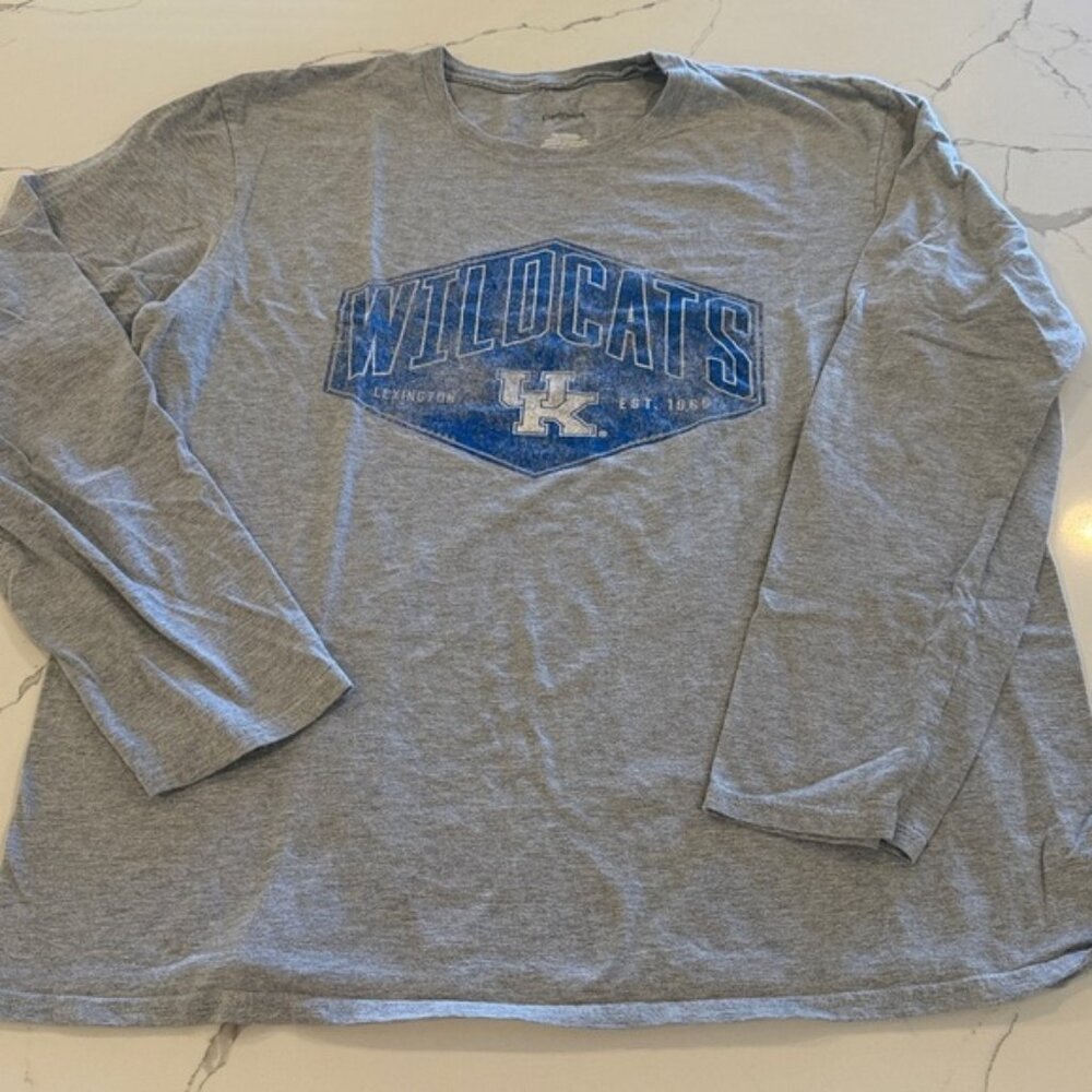 Gray Kentucky Wildcats Long Sleeve Shirt